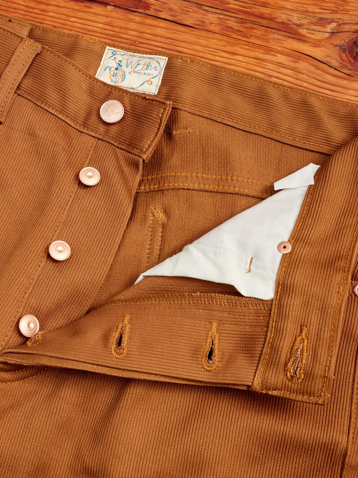 Bedford Cord Five Pocket Trousers in Bay Brown