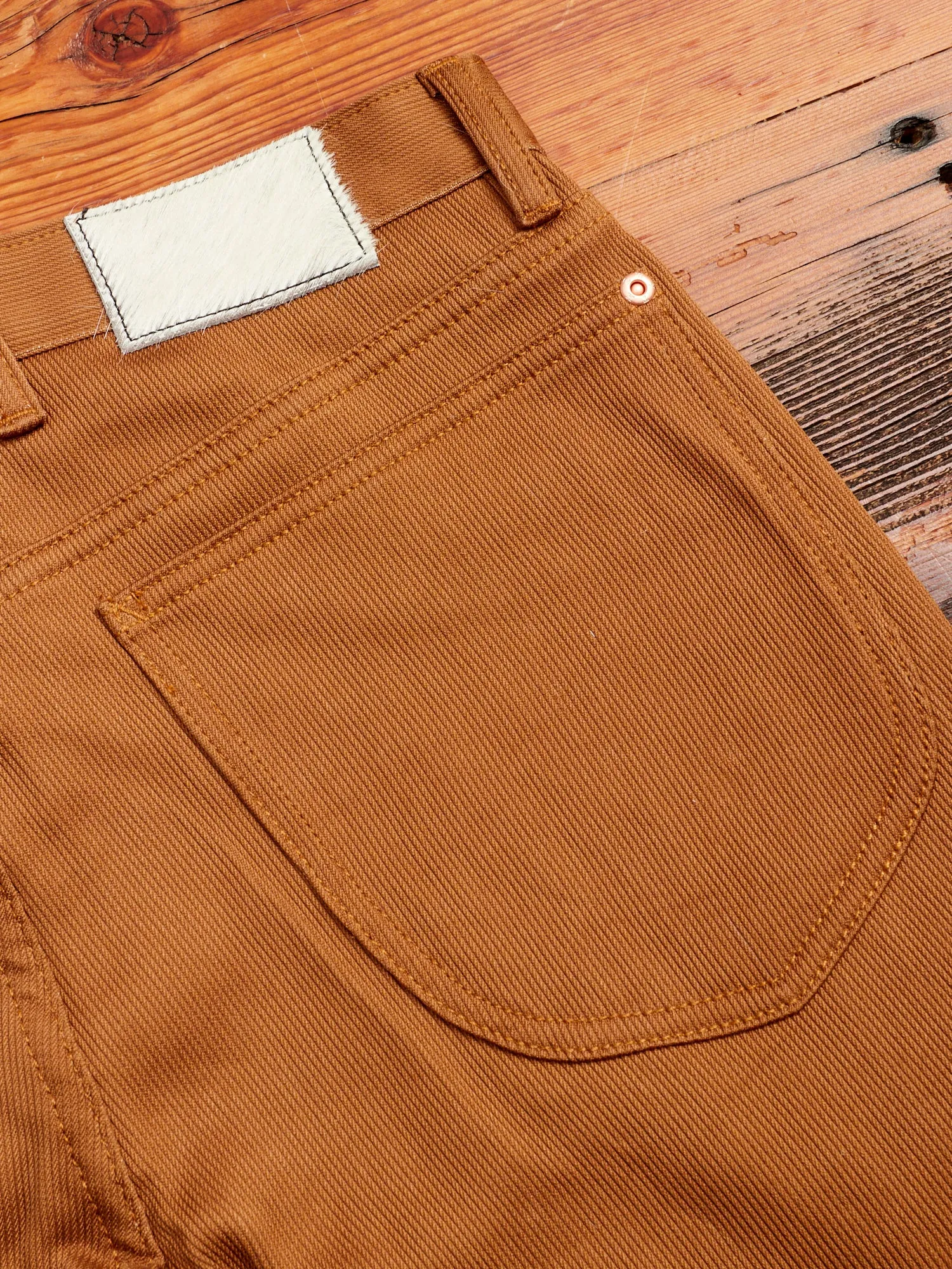 Bedford Cord Five Pocket Trousers in Bay Brown
