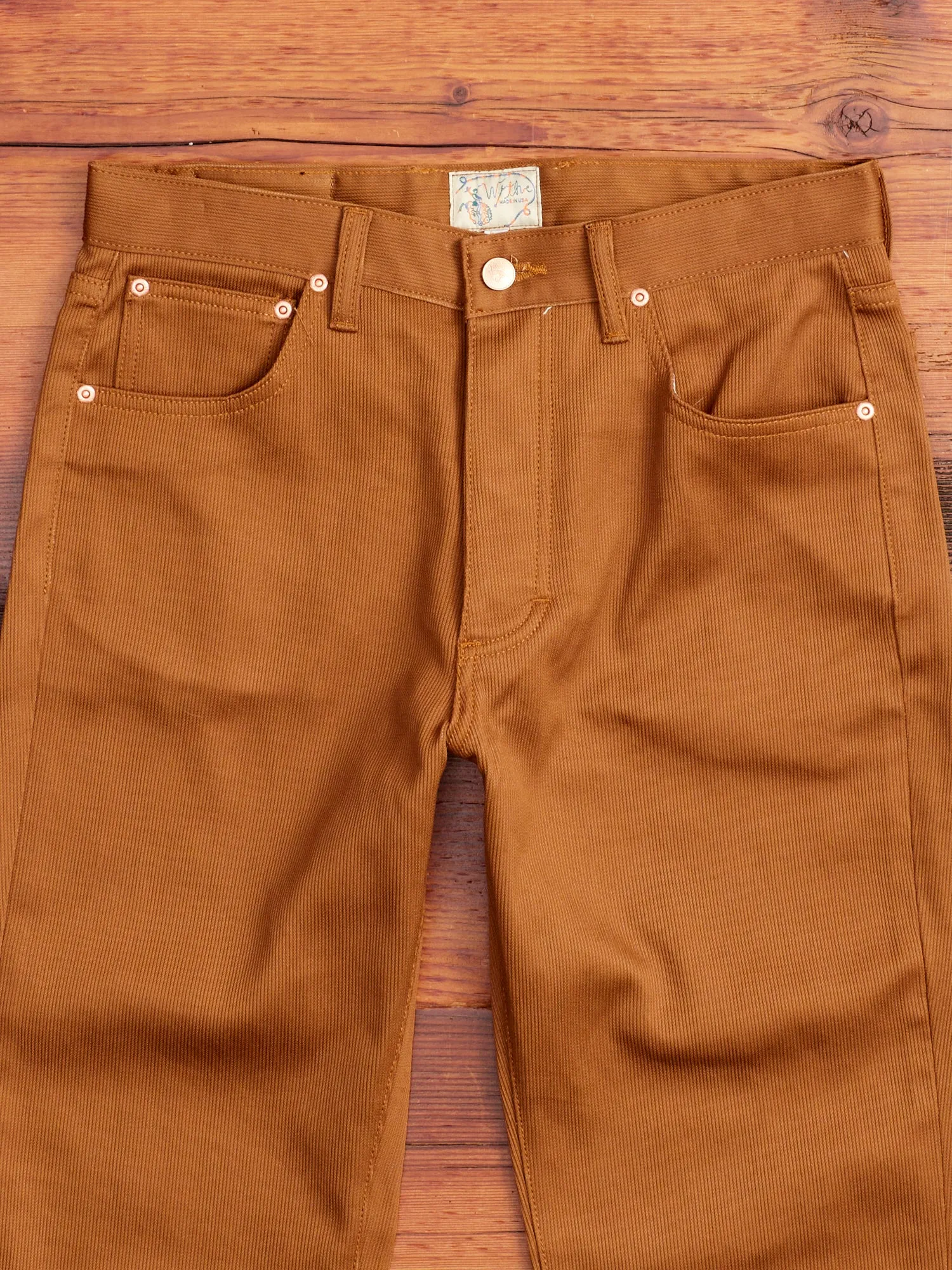 Bedford Cord Five Pocket Trousers in Bay Brown