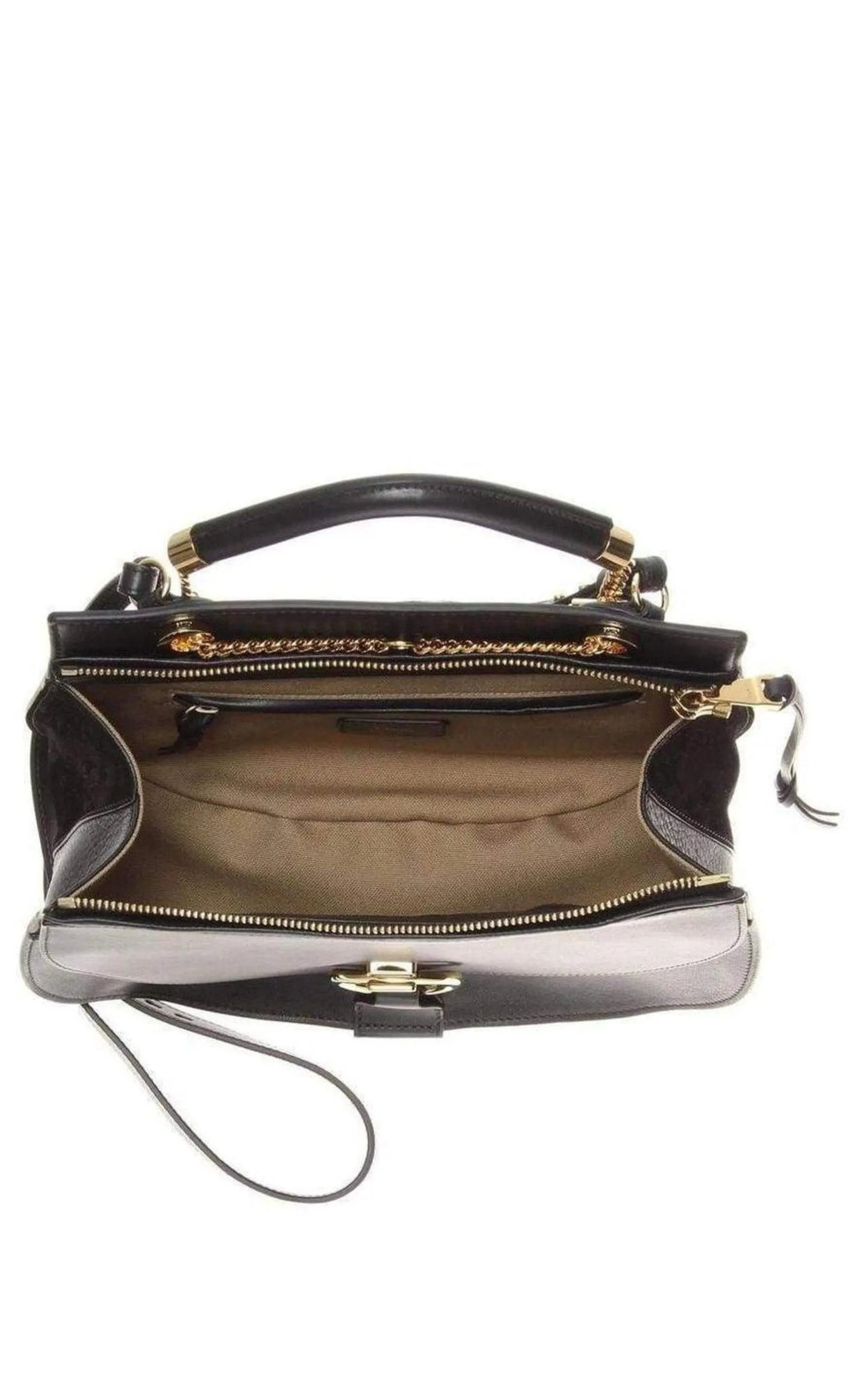 Black Leather Goldie Shoulder Bag