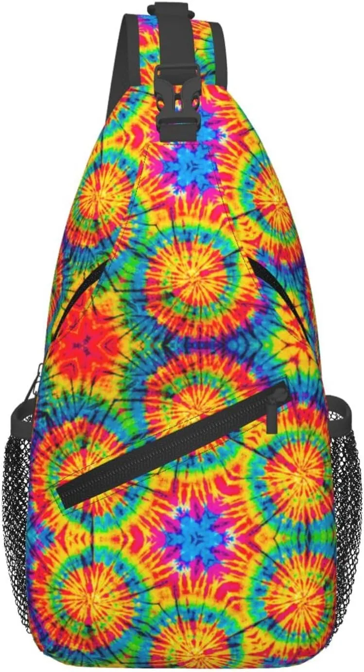 Blue Flame Chest Bags Crossbody Sling Bag Shoulder Bag Travel Hiking Daypack For Men Women
