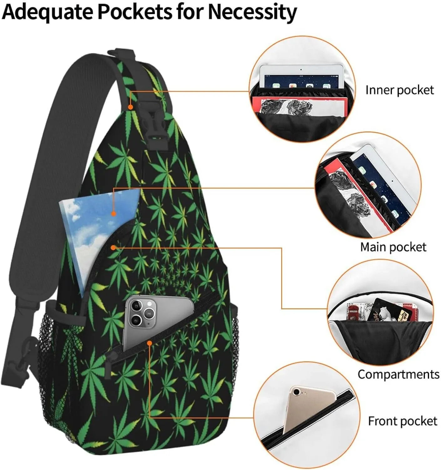 Blue Flame Chest Bags Crossbody Sling Bag Shoulder Bag Travel Hiking Daypack For Men Women