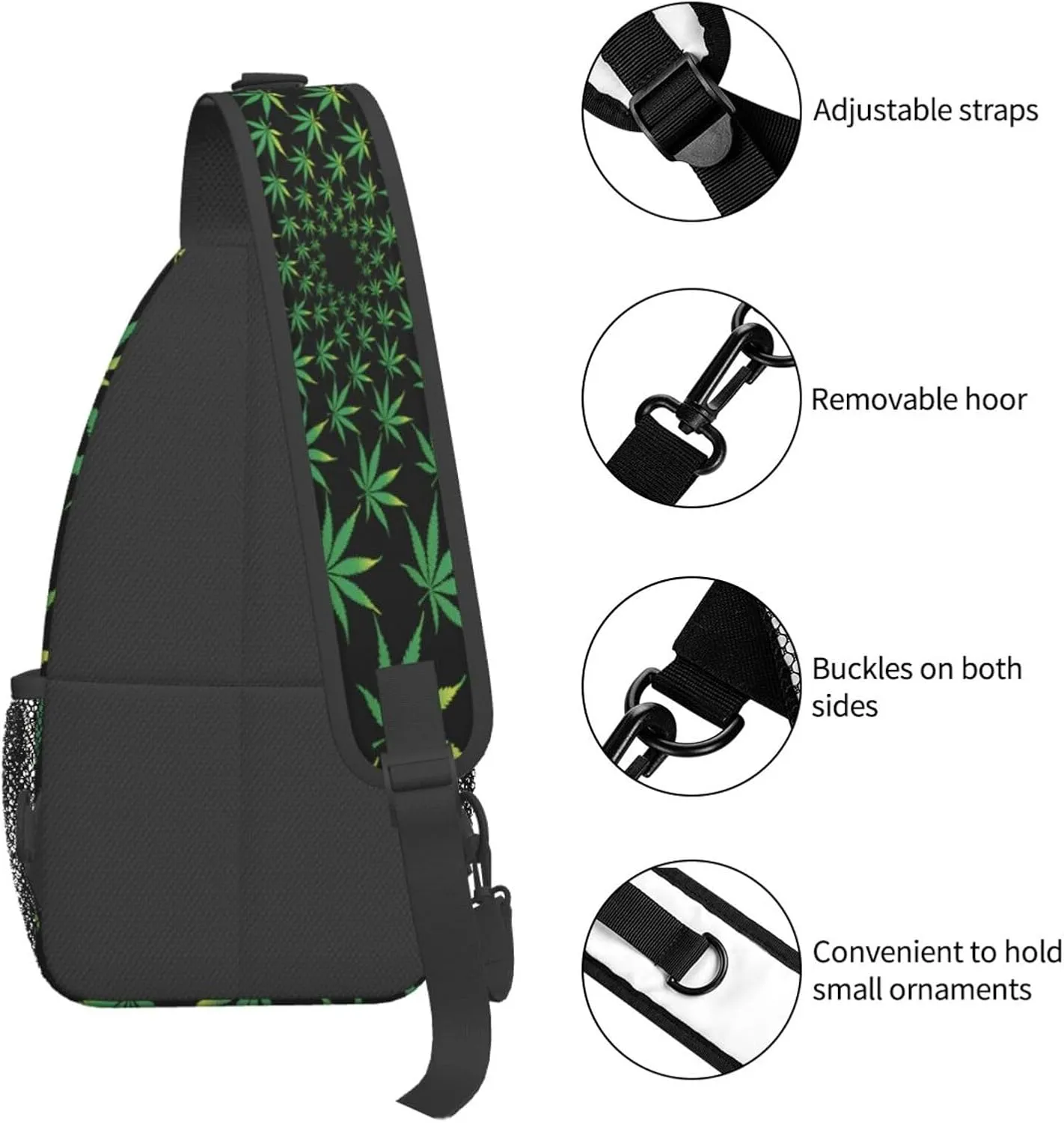 Blue Flame Chest Bags Crossbody Sling Bag Shoulder Bag Travel Hiking Daypack For Men Women