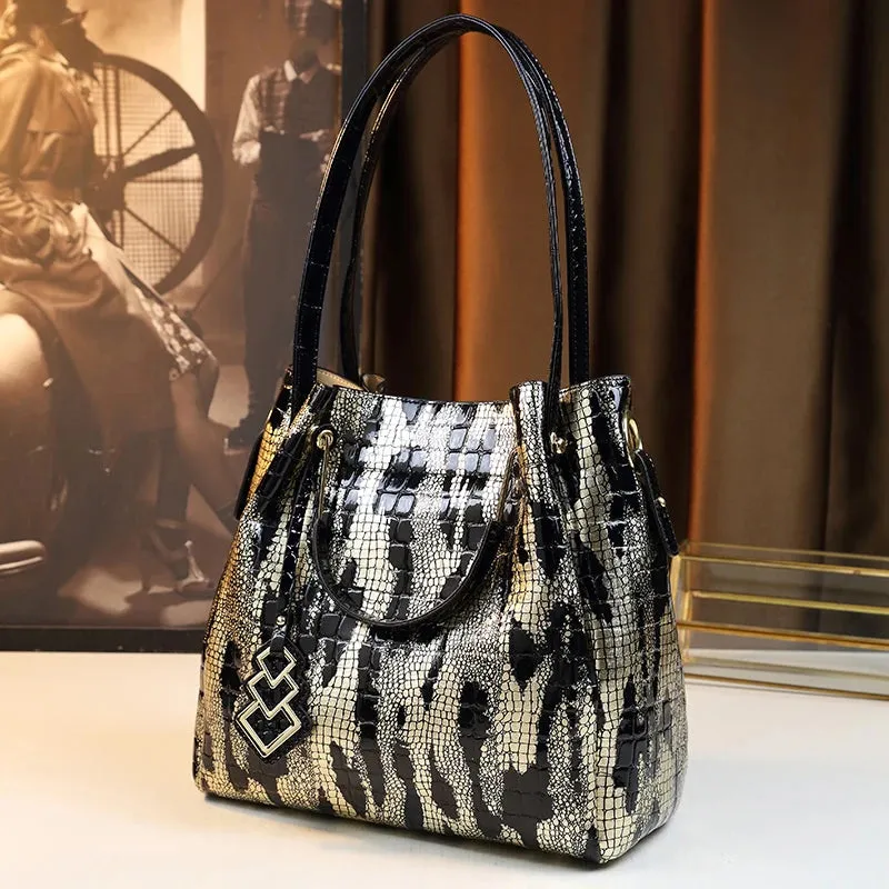 Bucket Bag 2023 new serpentine handbag ladies large-capacity temperament single shoulder shoulder messenger bag