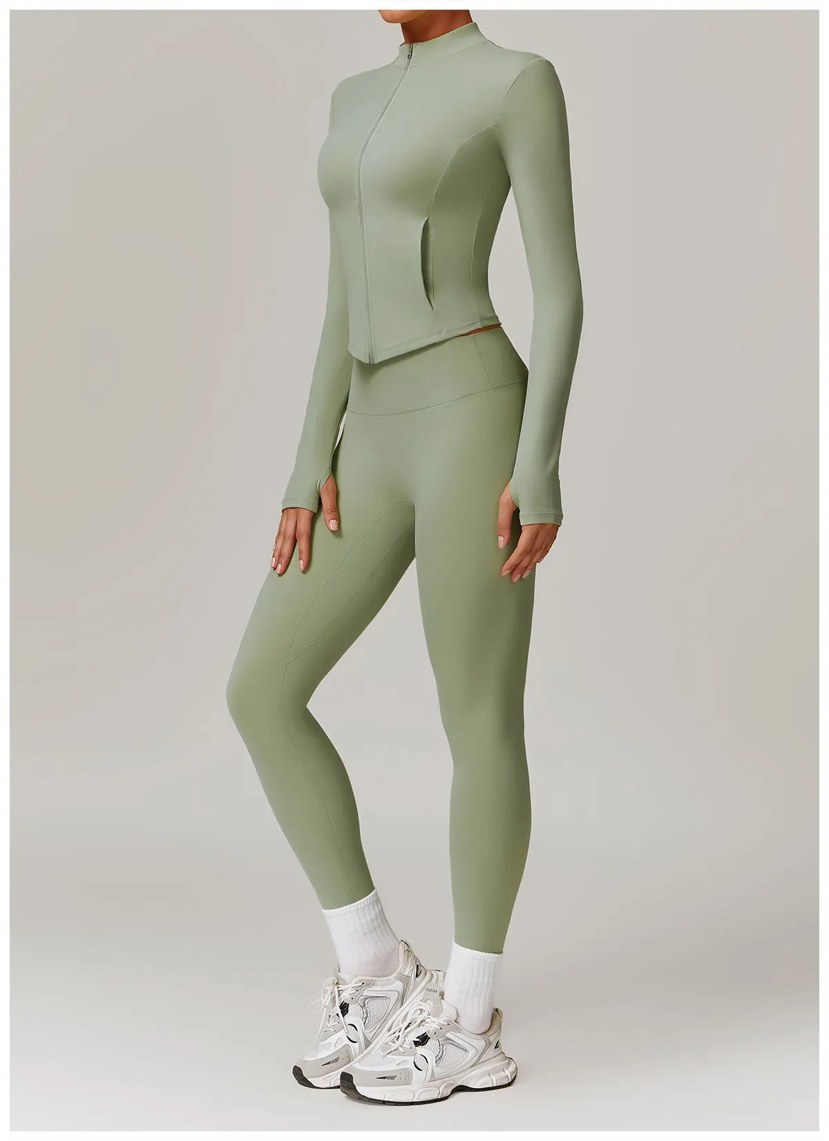 Butter Longsleeve Zip Top & Leggings Set