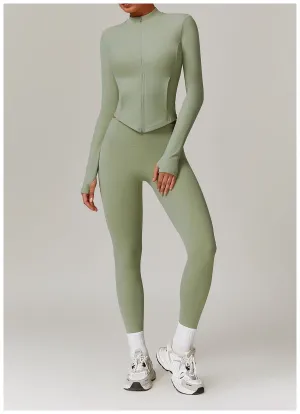Butter Longsleeve Zip Top & Leggings Set
