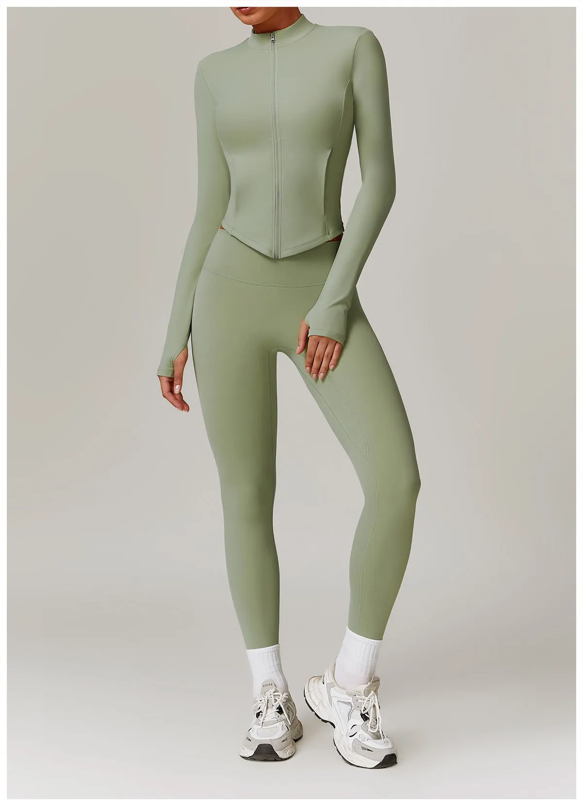 Butter Longsleeve Zip Top & Leggings Set
