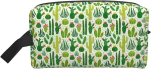 Cactus Succulents Travel Toiletry Bag for Men Women Waterproof Hanging Dopp Kit Wash Bags Lightweight Shaving Bag Portable Cosmetic Makeup Bag with Handle for Shower Toiletries Accessories