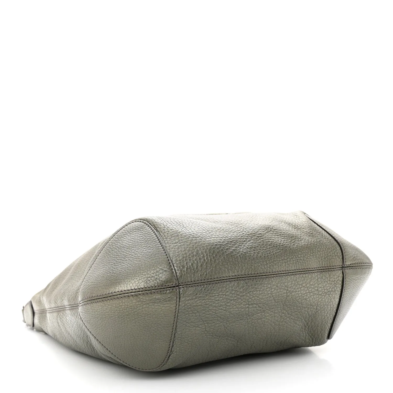 Calfskin Pebbled Metallic Gucci Medium Clean-lined Industrial-grade