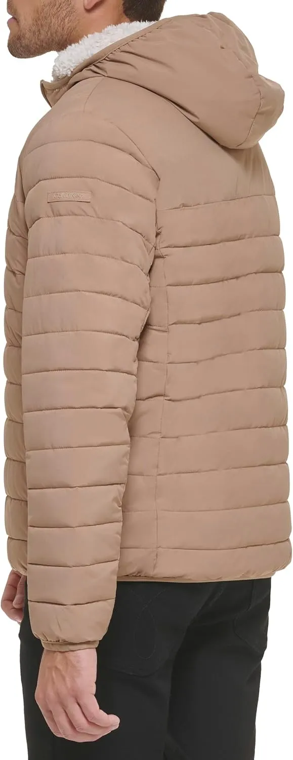 Calvin Klein mens Mid-weight Sherpa Lined Puffer