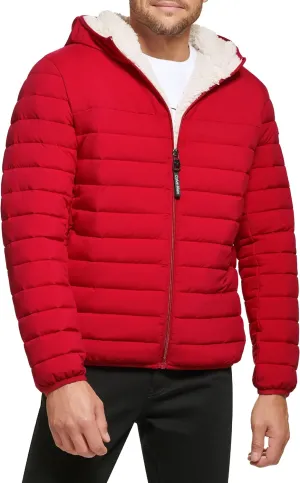 Calvin Klein mens Mid-weight Sherpa Lined Puffer
