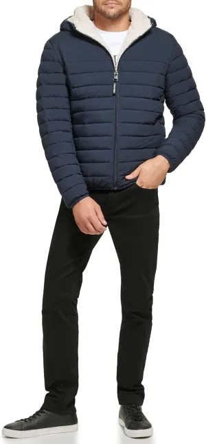 Calvin Klein mens Mid-weight Sherpa Lined Puffer