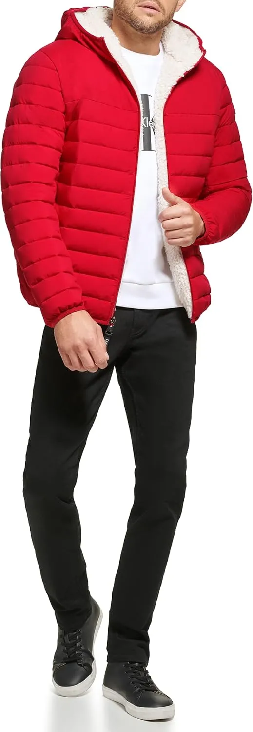 Calvin Klein mens Mid-weight Sherpa Lined Puffer