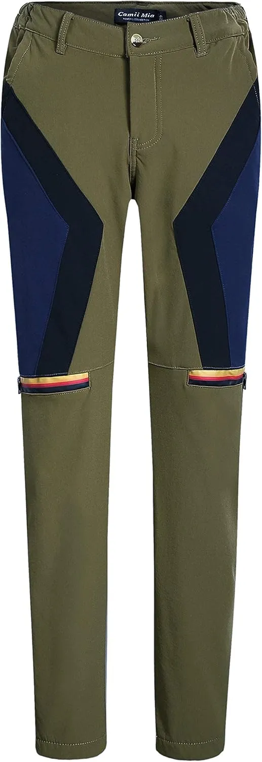 Camii Mia-Fleece-Lined-Hiking-Pants-for-Women-Outdoor Ski Snow Pants Slim Waterproof Windproof Water Resistant
