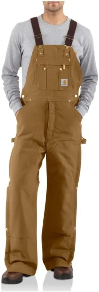 Carhartt Men's Quilt Lined Zip To Thigh Bib Overalls