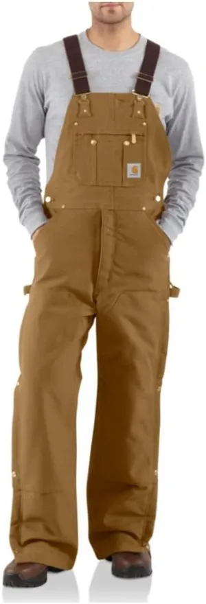 Carhartt Men's Quilt Lined Zip To Thigh Bib Overalls