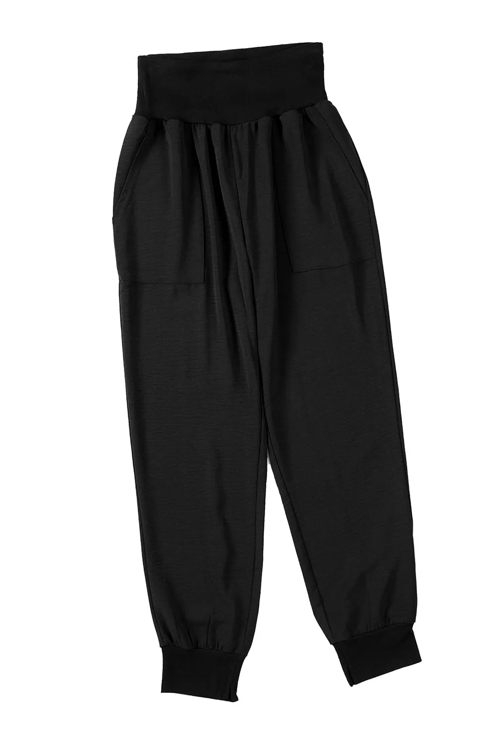 Casual Pocketed Elastic Waist Joggers