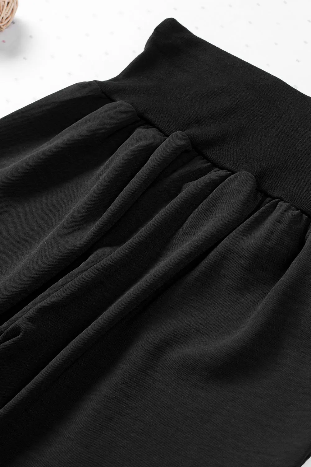 Casual Pocketed Elastic Waist Joggers