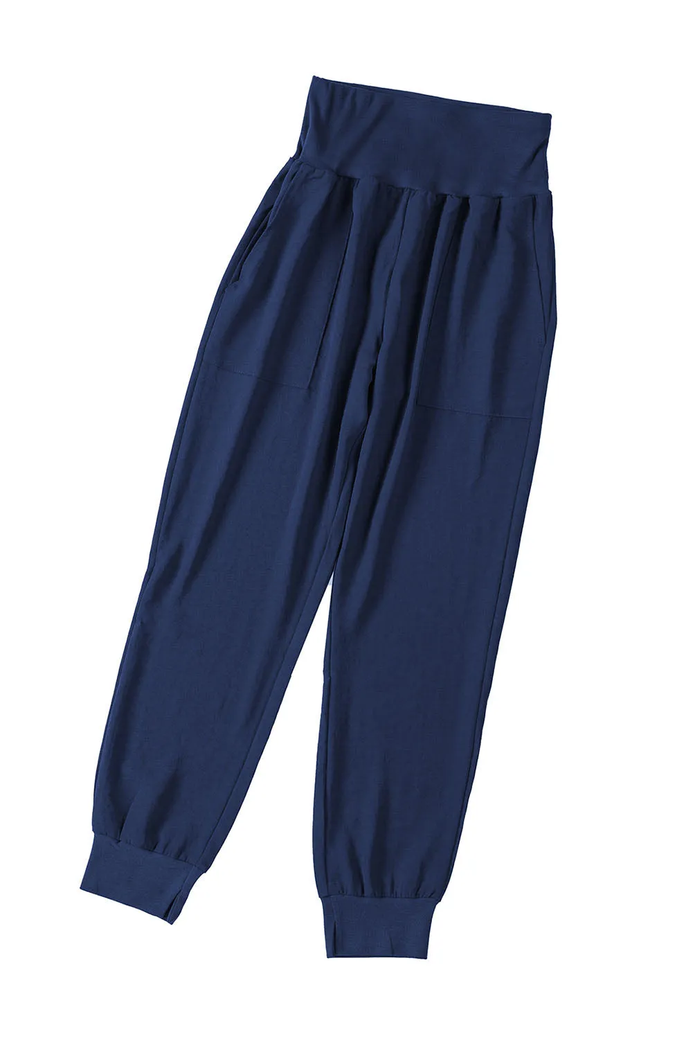 Casual Pocketed Elastic Waist Joggers