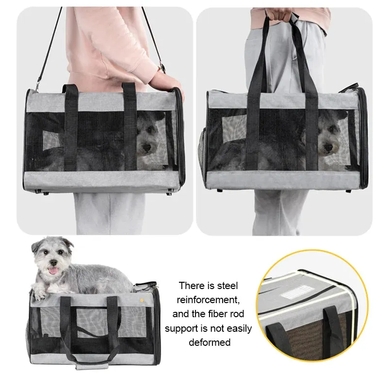 Cat Bags Portable Dog Carrier Bag Mesh Breathable for Small Portable Folding Handbag Travel Pet Bag Transport Bag