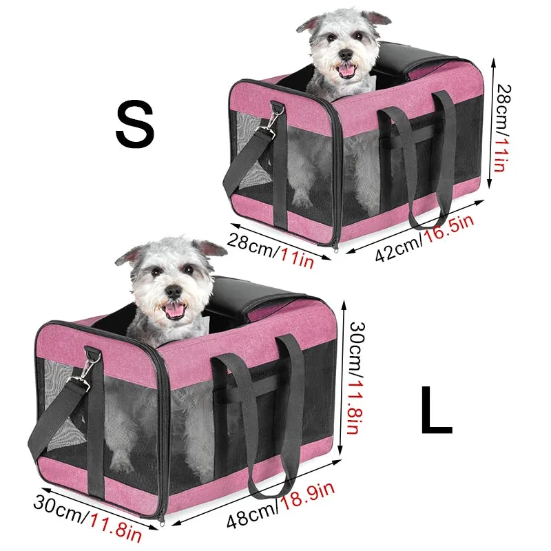 Cat Bags Portable Dog Carrier Bag Mesh Breathable for Small Portable Folding Handbag Travel Pet Bag Transport Bag