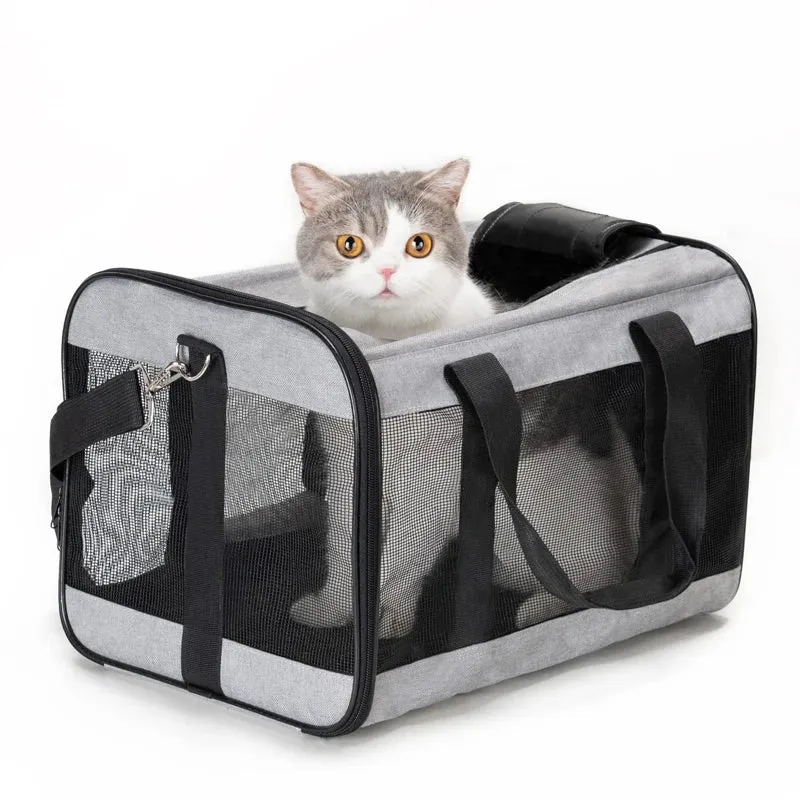 Cat Bags Portable Dog Carrier Bag Mesh Breathable for Small Portable Folding Handbag Travel Pet Bag Transport Bag