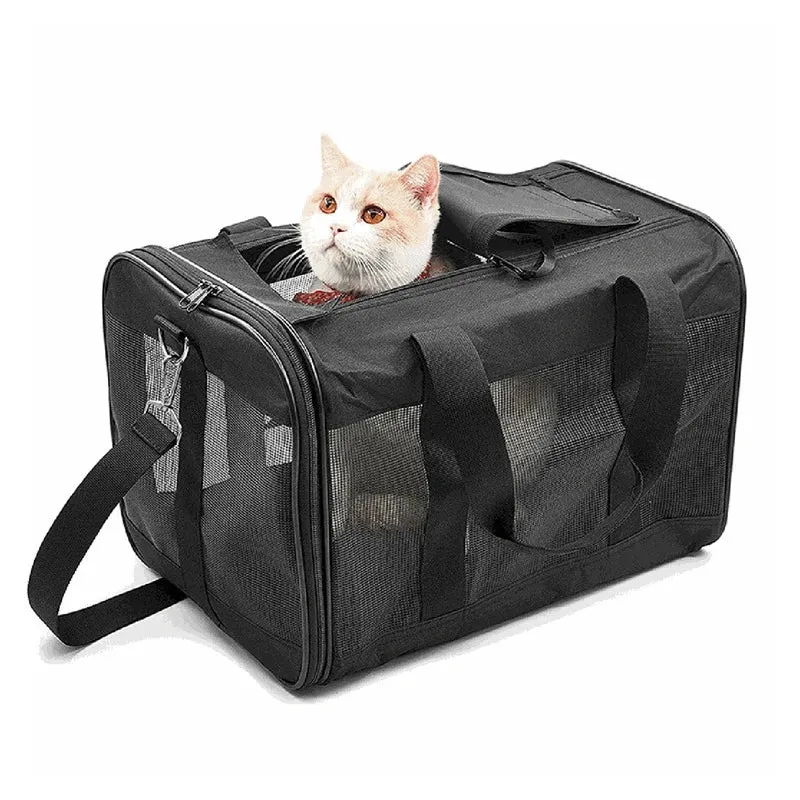 Cat Bags Portable Dog Carrier Bag Mesh Breathable for Small Portable Folding Handbag Travel Pet Bag Transport Bag