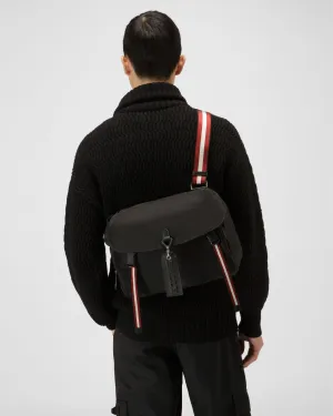 Catch Nylon Messenger Bag In Black