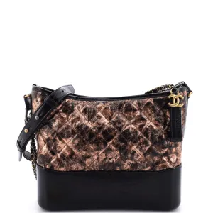 CHANEL Gabrielle Hobo Quilted Metallic Crumpled Goatskin Medium