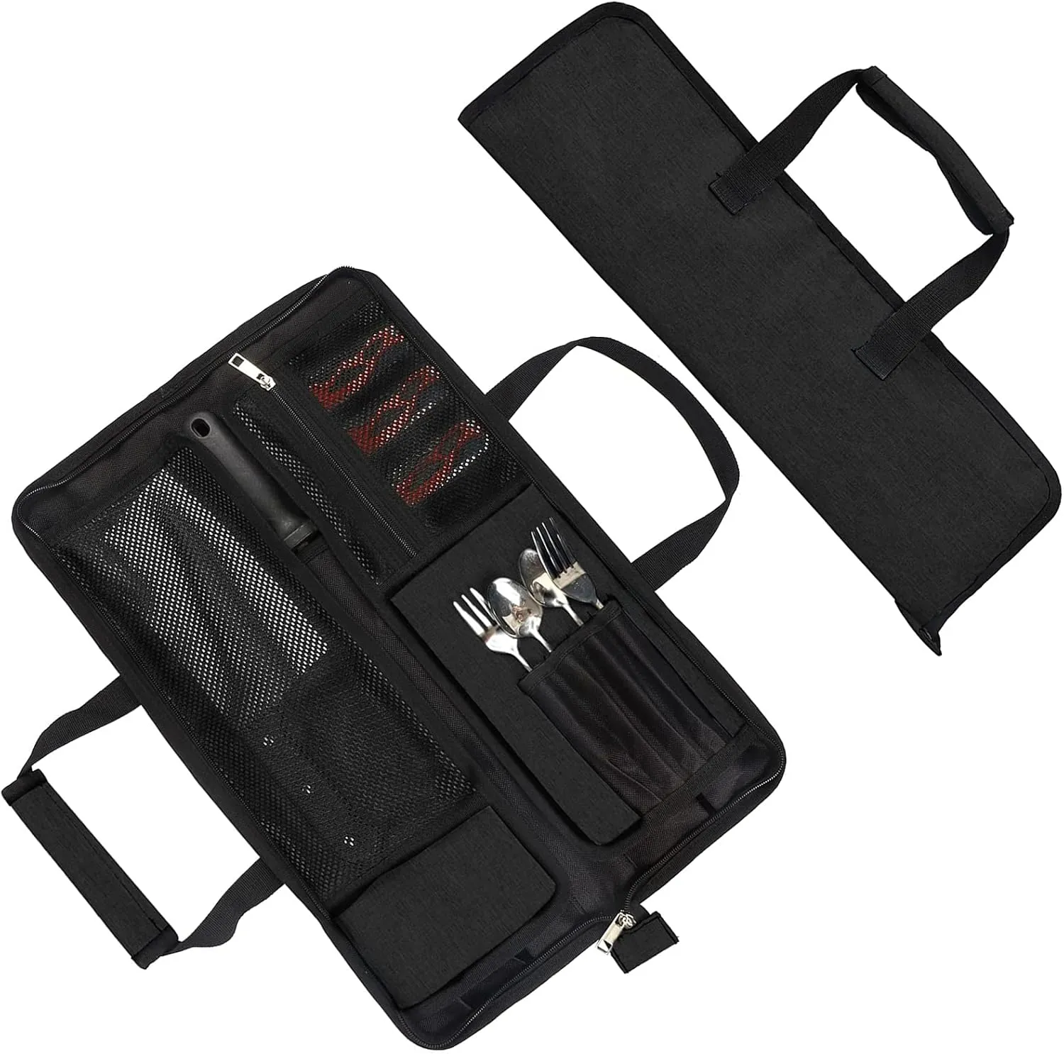 Chef’s Knife Roll Bag, Heavy Duty Oxford Chef Knife Bag, Portable 13 Slots Chef Knife Case, Multi-function Cutlery Knives Pouch Holder Knife Wrap Wallet Tool Roll