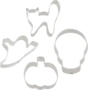 Chicago Metallic Halloween Cookie Cutter Kit, 19-Piece, Silver