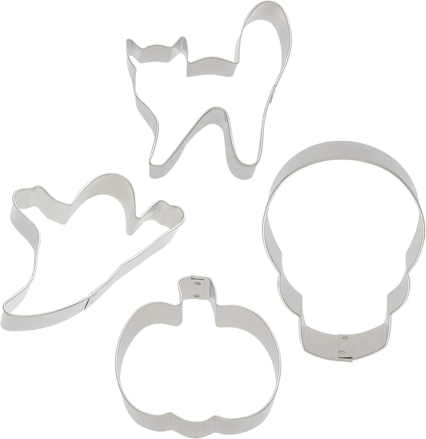 Chicago Metallic Halloween Cookie Cutter Kit, 19-Piece, Silver