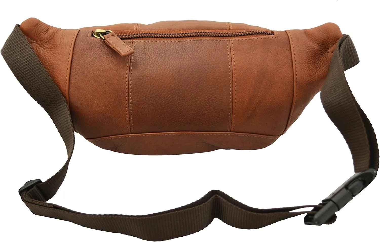 Classic Waist Pack/Pouch/Fanny Pak/Bumbag made of Genuine Quality Leather (Brown)