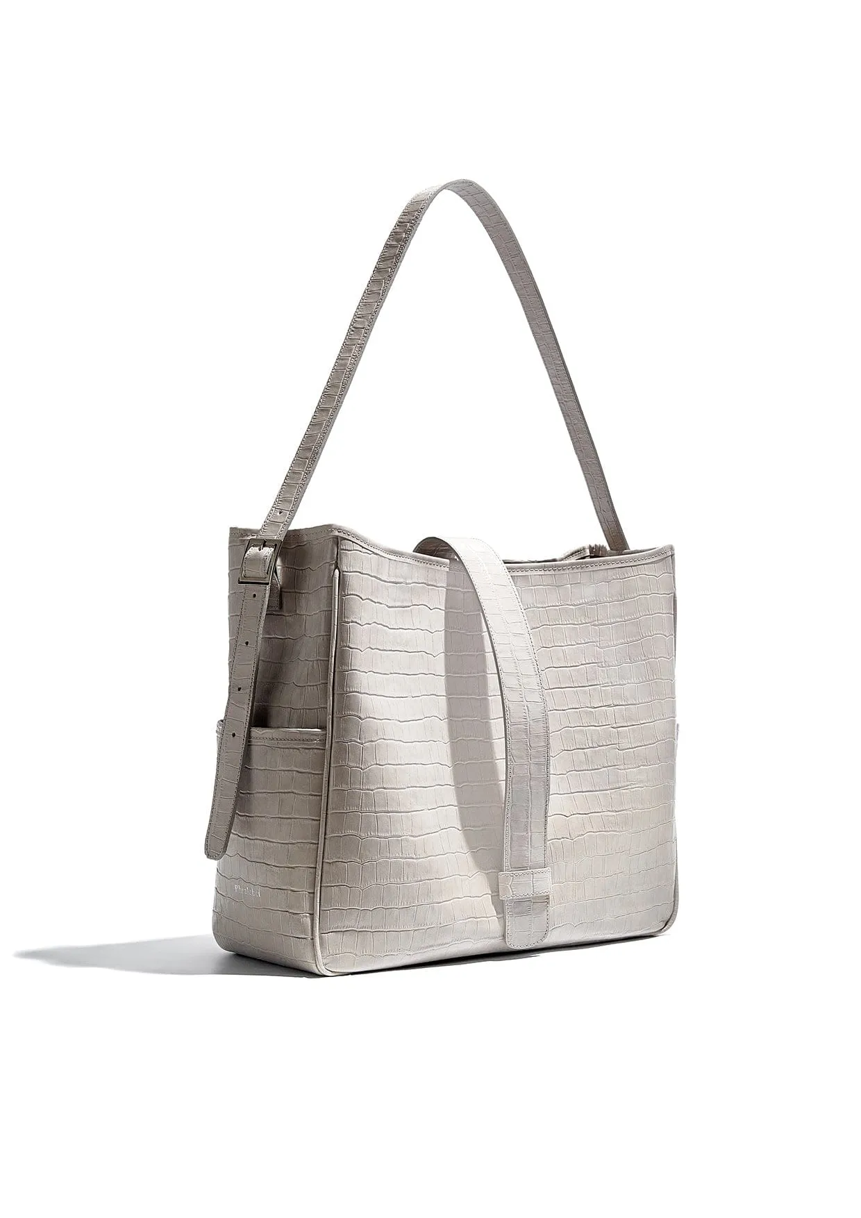 Cocó Leather Mock-Crocodile Tote Bag