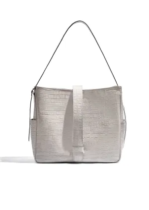 Cocó Leather Mock-Crocodile Tote Bag