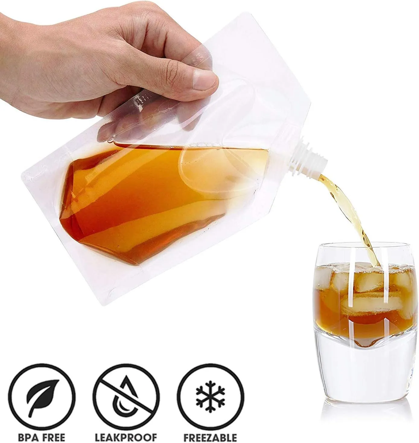 Concealable And Reusable cruise sneak flask Liquor kit,Rum Runner Alcohol Juice Travel Plastic Flasks Liquor Bags For Sneak Drink（0-5-5 Kit）