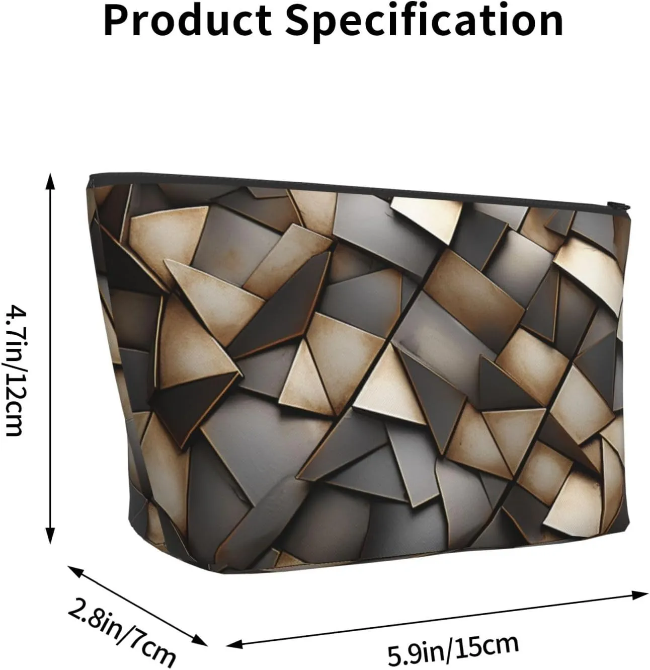 Cosmetic Bag Portable Makeup Bag Metallic Pattern Toiletry Bag Large Capacity Zipper Pouch Waterproof Toiletry Pouch Makeup Organizer Case for Women Men