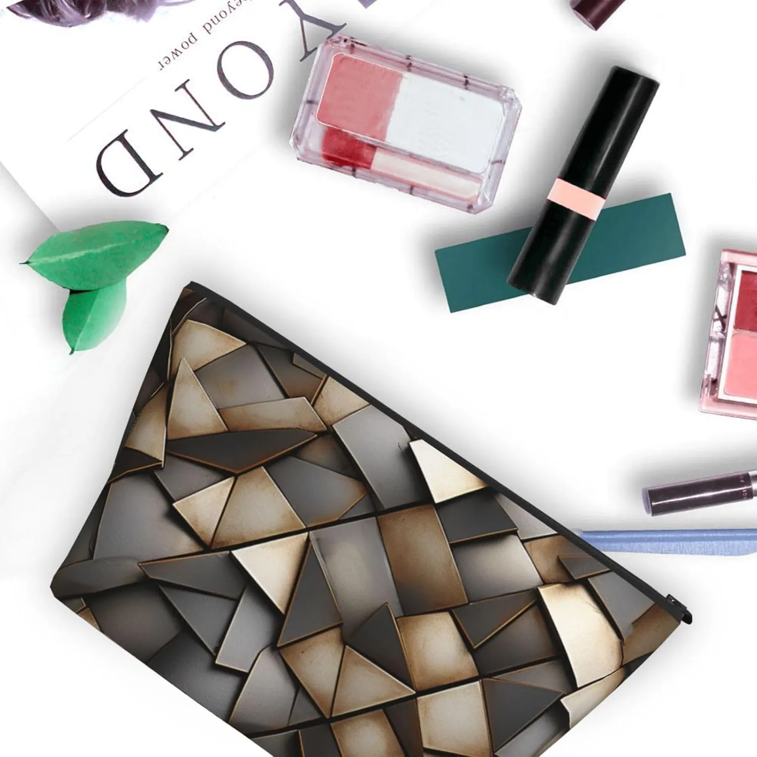 Cosmetic Bag Portable Makeup Bag Metallic Pattern Toiletry Bag Large Capacity Zipper Pouch Waterproof Toiletry Pouch Makeup Organizer Case for Women Men