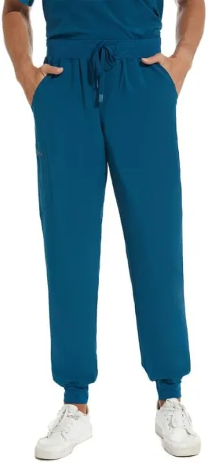COZYFIT Scrub Pants for Men - Slim Jogger Pants with 5 Pockets, Yoga Waistband, Anti-Wrinkle Scrubs for Men