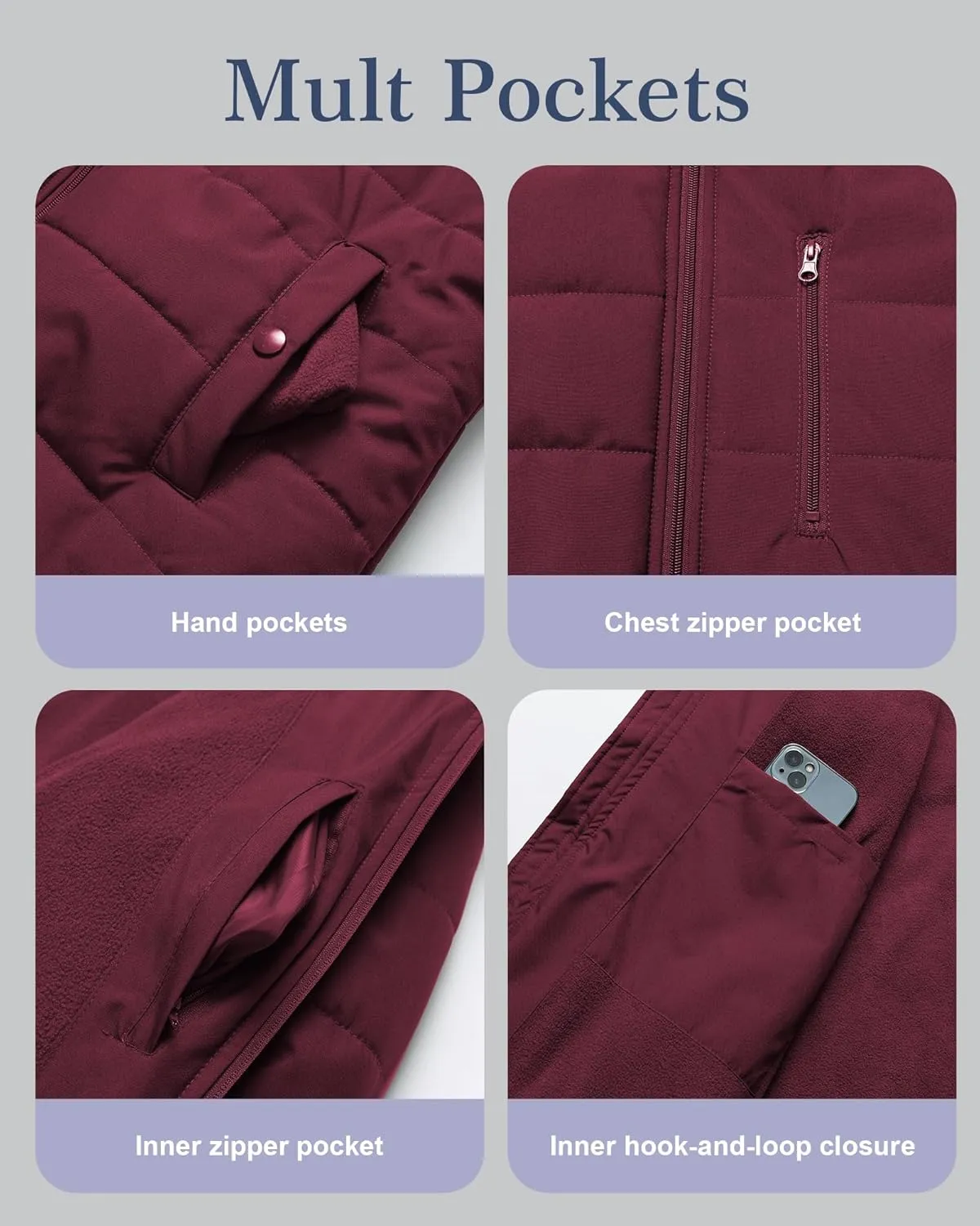 CREATMO US Women's Plus Size Winter Coats Long Puffer Jacket Fleece Lined Parka Removable Fur Hood Available in 1X To 5X