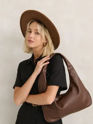 Cromwell Shoulder Hobo Bag in Brown