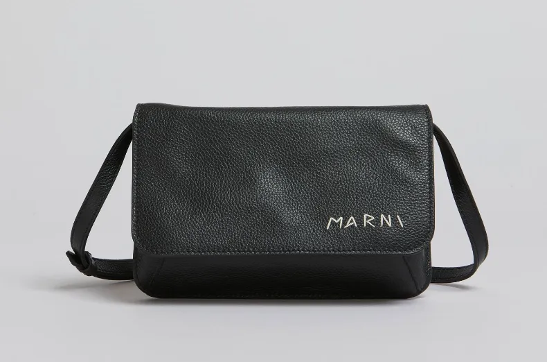 Crossbody Pouchette Bag in Black