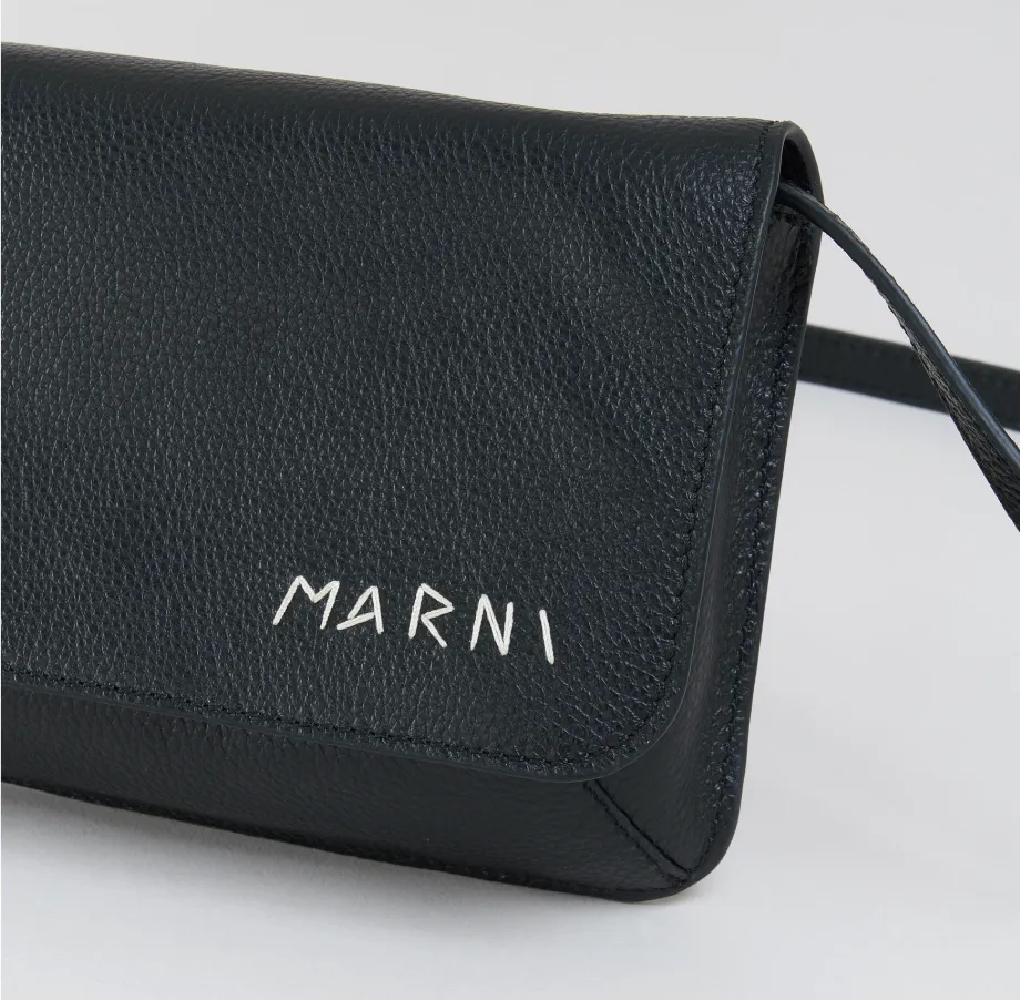 Crossbody Pouchette Bag in Black