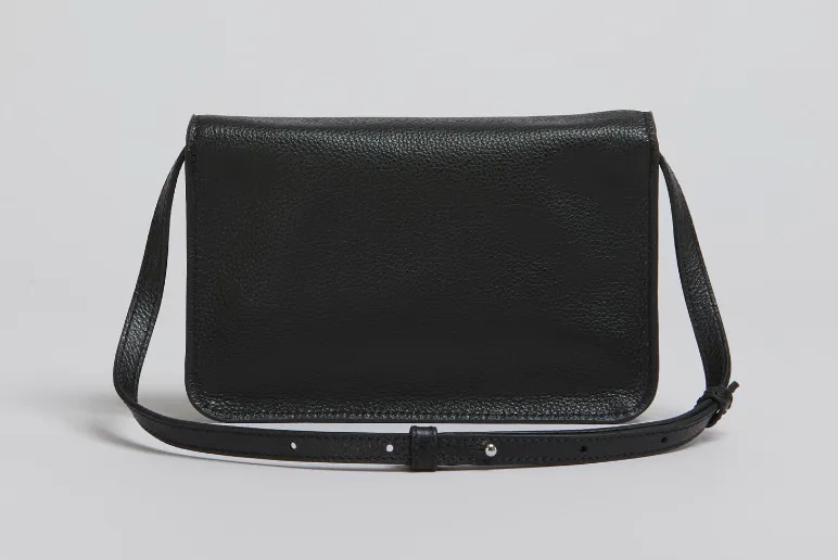 Crossbody Pouchette Bag in Black
