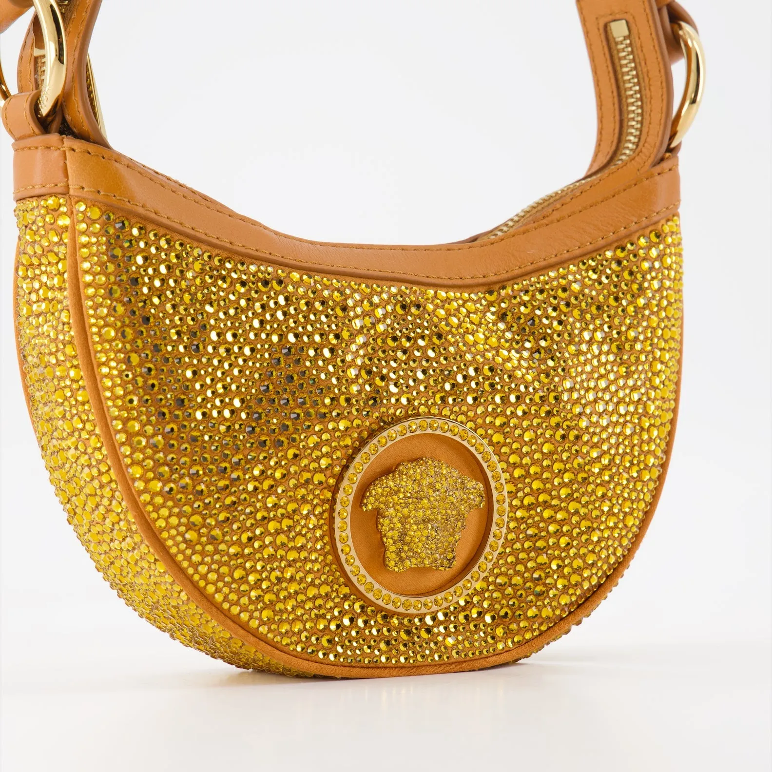 Crystal-embellished Hobo Bag
