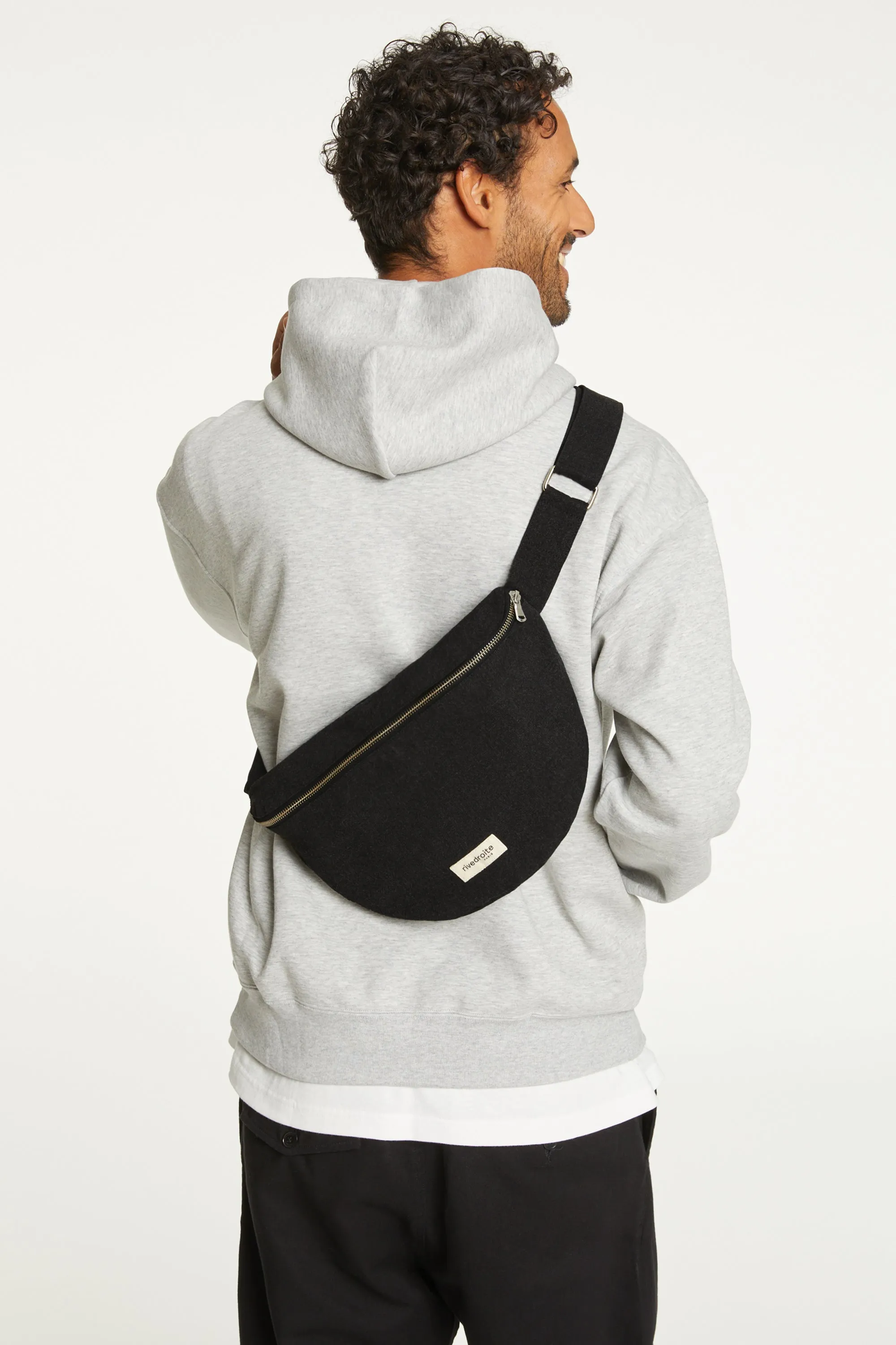 Custine XL the waist bag - Recycled cotton Black