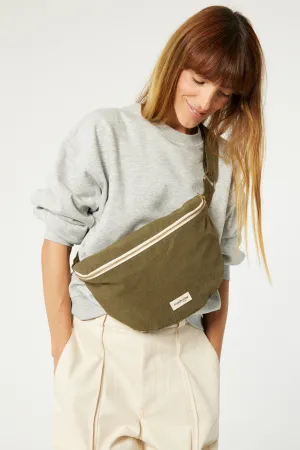 Custine XL the waist bag - Recycled cotton Military Green