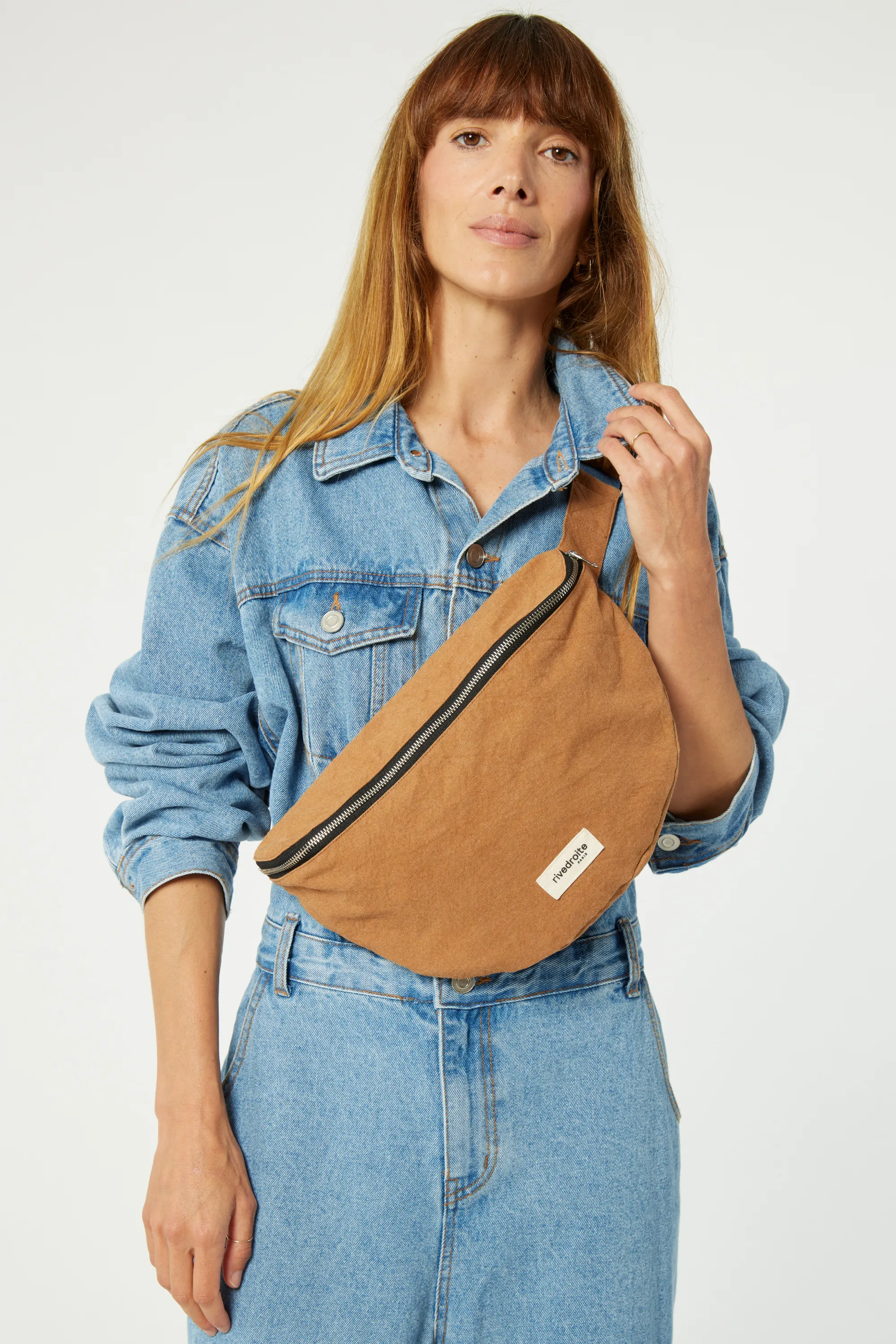 Custine XL the waist bag - Recycled cotton Tobacco