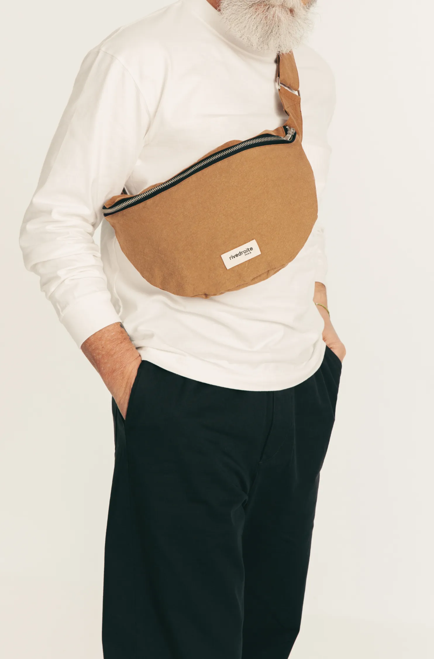 Custine XL the waist bag - Recycled cotton Tobacco