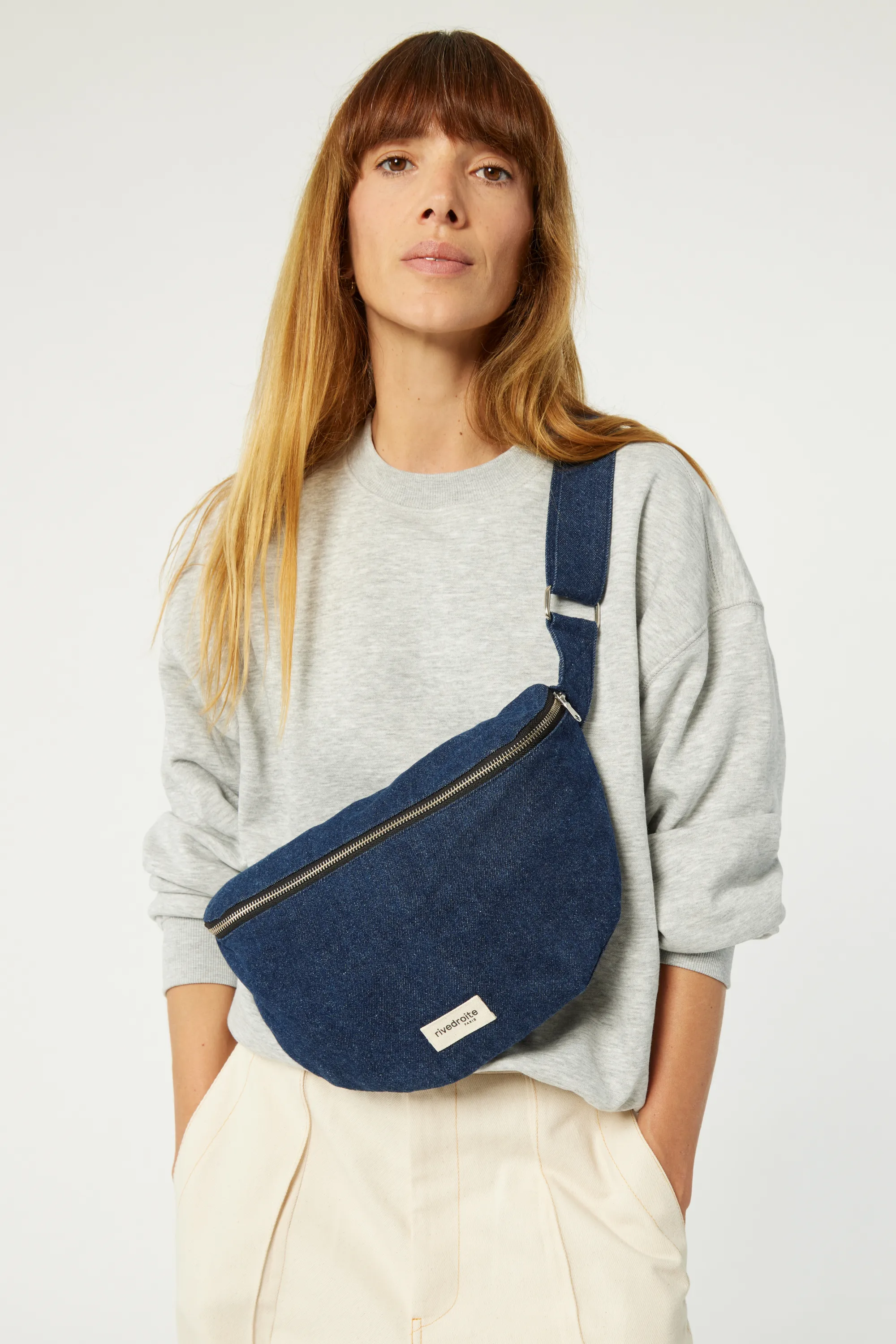 Custine XL the waist bag - Upcycled Raw Denim